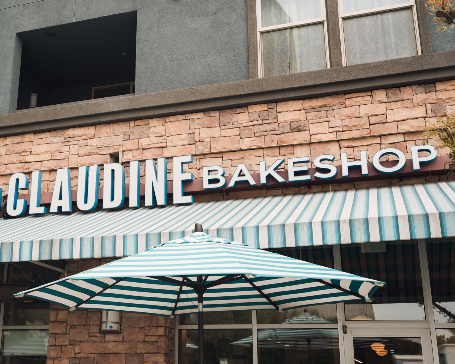 Claudine Bakeshop storefront sign in Los Angeles
