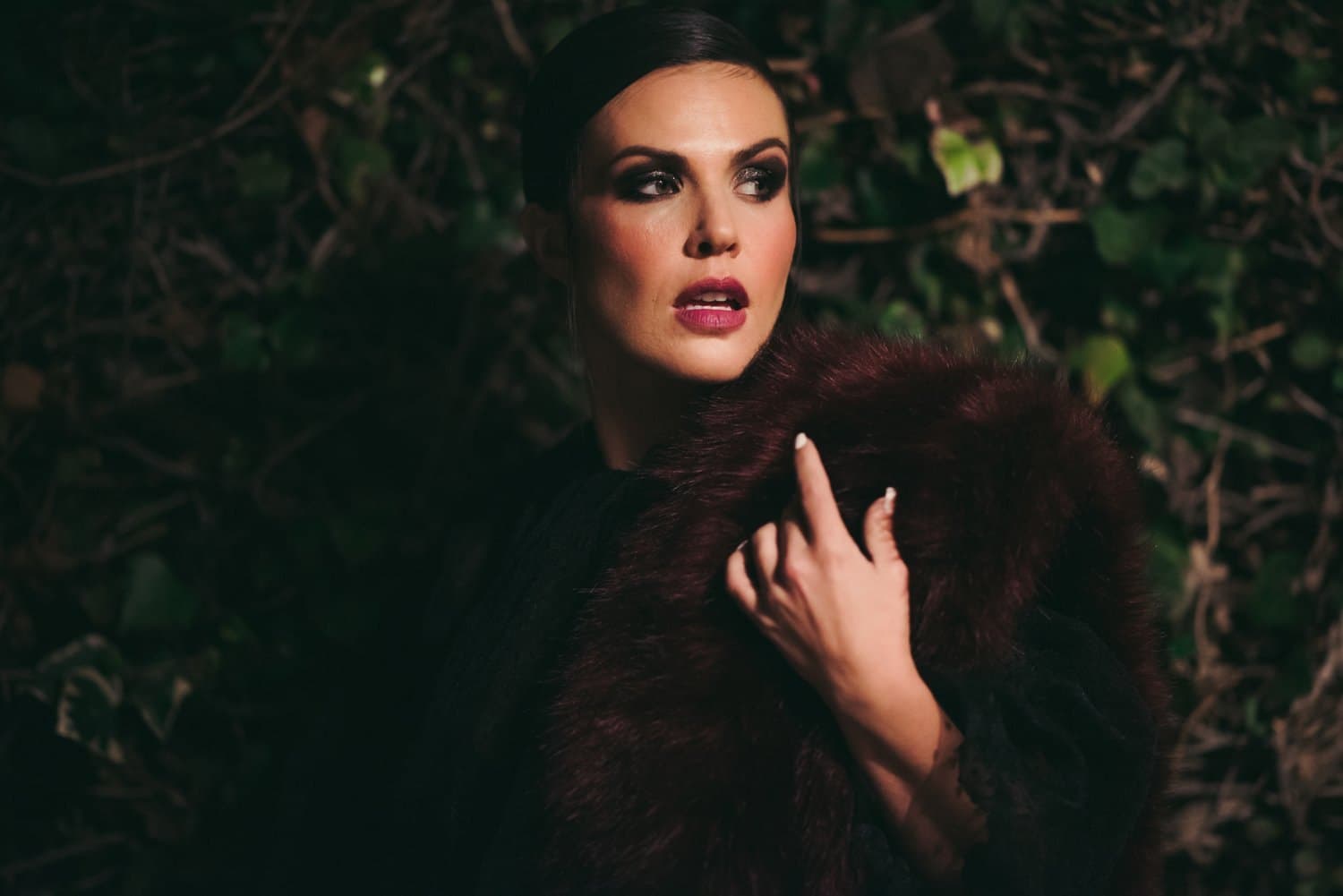 Dramatic editorial portrait