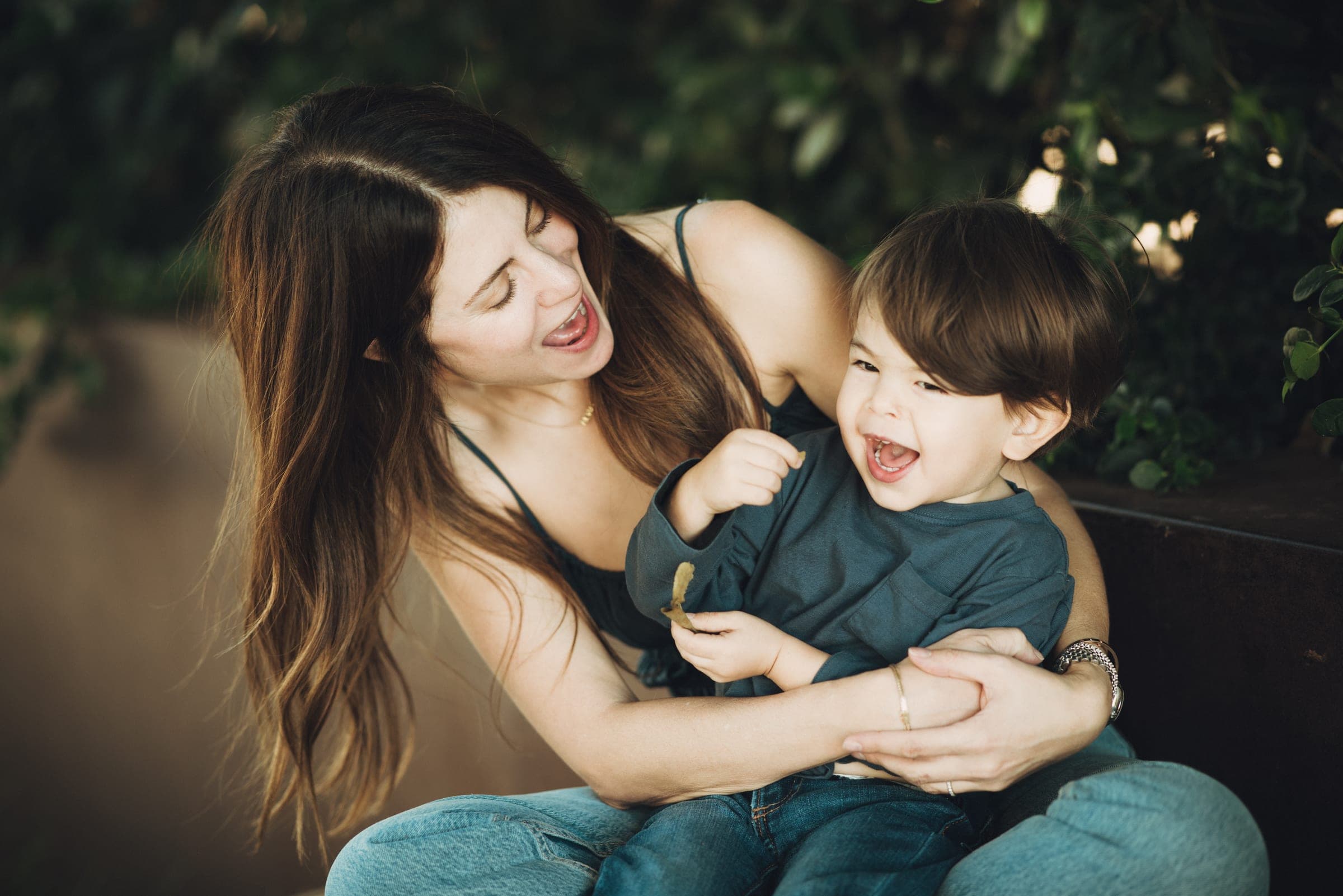 Mother and son portrait
