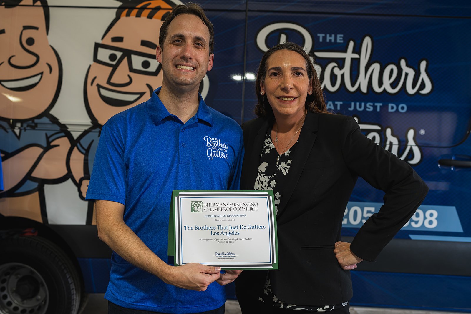 Photographing The Brothers That Just Do Gutters Ribbon Cutting in Van Nuys, CA, photo 6 by Pete Cohen, Los Angeles photographer